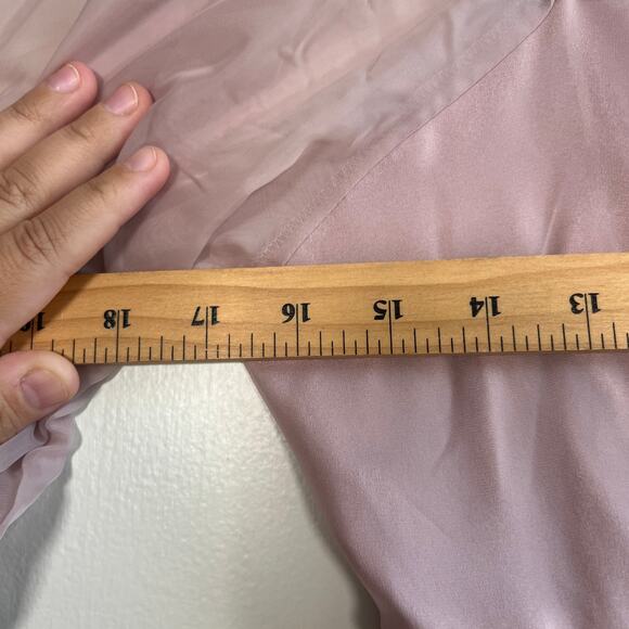 Things Between Dusty Rose Size Medium Mini Peasant Dress Puff Sleeves - Picture 5 of 9